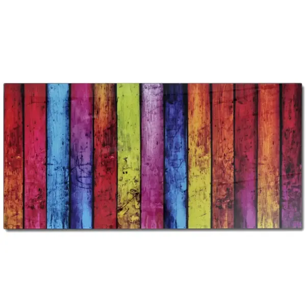 Ristkülikukujuline kohvilaud vikerkaaremustriga karastatud klaasplaadiga, must raam, 90 x 45 x 32 cm - 5
