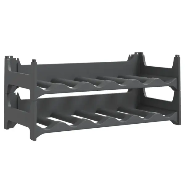 Virnastatav veiniriiul 12 pudelile, antratsiithall PP-plast, 60 x 26 x 26 cm – 2
