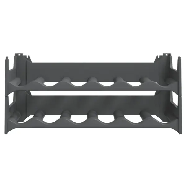 Virnastatav veiniriiul 12 pudelile, antratsiithall PP-plast, 60 x 26 x 26 cm – 3