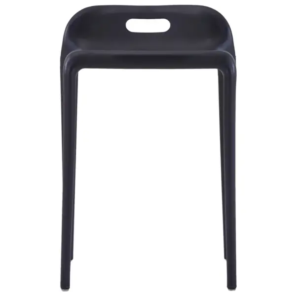 Virnastatavad plasttaburetid 4 tk, must, 36,5 x 41 x 54,5 cm – 3