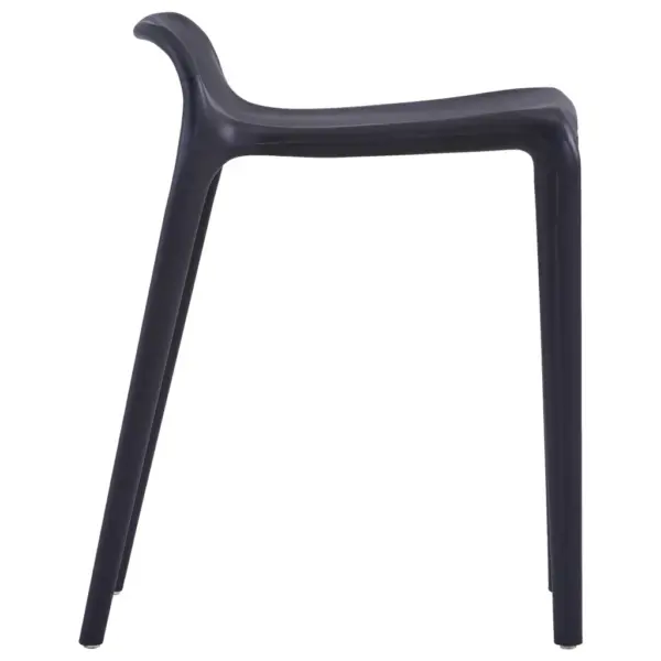Virnastatavad plasttaburetid 4 tk, must, 36,5 x 41 x 54,5 cm – 5