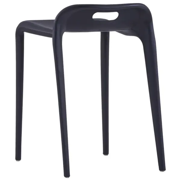 Virnastatavad plasttaburetid 4 tk, must, 36,5 x 41 x 54,5 cm – 6