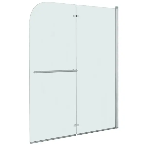 Volditav dušinurga uks kahe paneeliga, ESG turvaklaas, rätikupuuga, reguleeritav laius 120–121 cm, 120 x 140 cm – 2