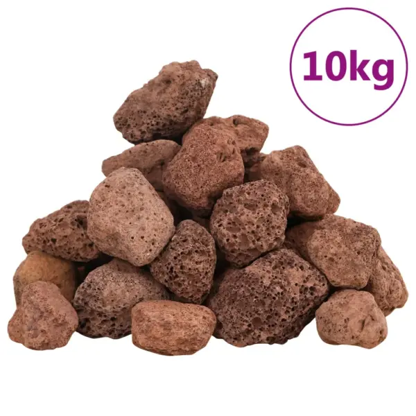 Punased vulkaanilised laavakivid akvaariumile ja aiale, 3–5 cm, 10 kg pakk – 2