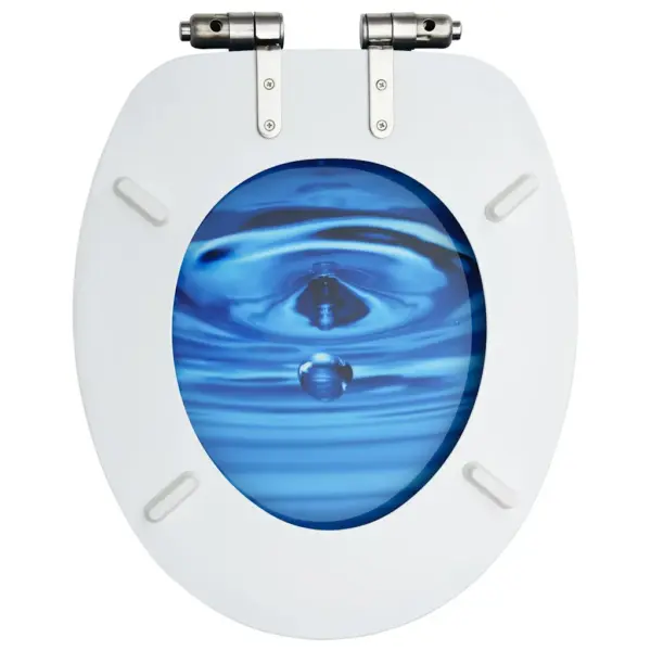WC prill-lauad pehmelt sulguva kaanega, sinine veetilgadisain, MDF, 2 tk – 6
