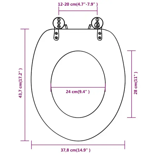 WC-prill-lauad kaantega, 2 tk, vana puidu disain, MDF – 10
