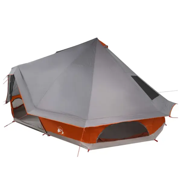 10-kohaline tipi telk katusega, hall ja oranž, taft, 680 x 430 x 270 cm – 2