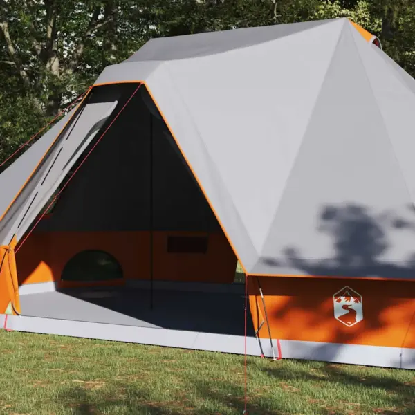 10-kohaline tipi telk katusega, hall ja oranž, taft, 680 x 430 x 270 cm – 3