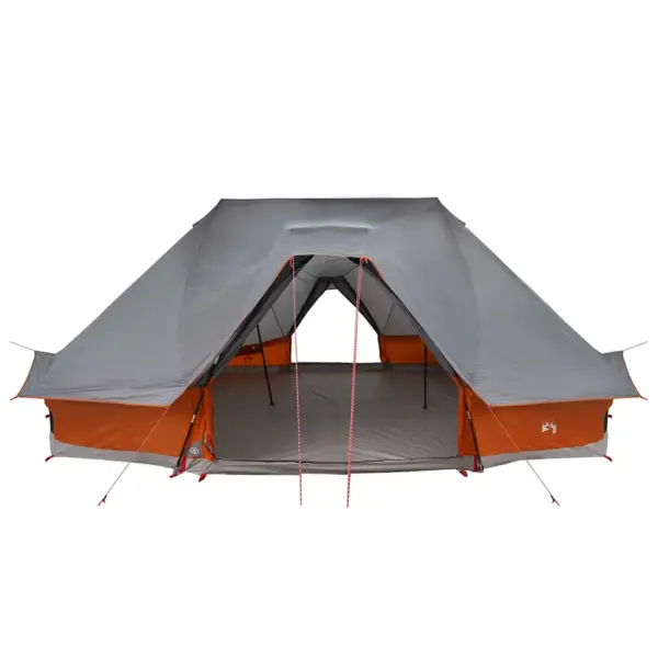 10-kohaline tipi telk katusega, hall ja oranž, taft, 680 x 430 x 270 cm – 4