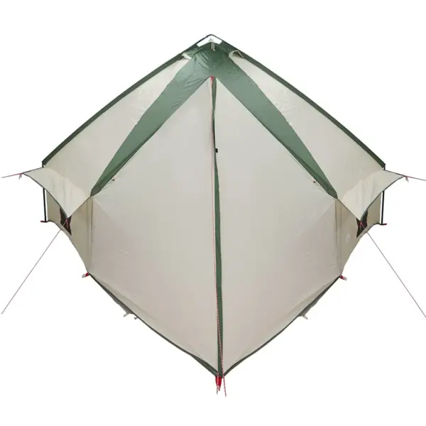 Teepee telk 10 inimesele, roheline-valge, 185T polüester, 567 x 470 x 242 cm – 7