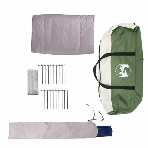 Teepee telk 10 inimesele, roheline-valge, 185T polüester, 567 x 470 x 242 cm – 10