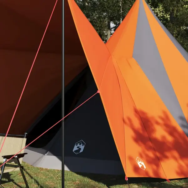 12-kohaline tipi telk varikatusega, hall ja oranž, 510 x 690 x 330 cm, taft – 3