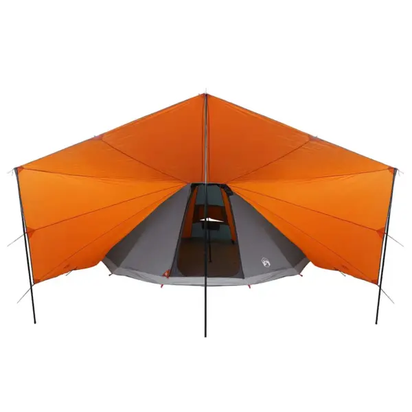 12-kohaline tipi telk varikatusega, hall ja oranž, 510 x 690 x 330 cm, taft – 4