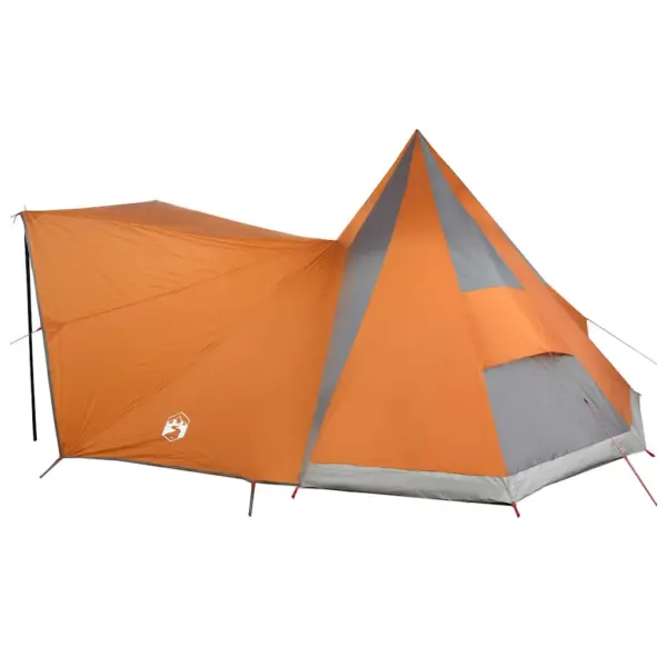12-kohaline tipi telk varikatusega, hall ja oranž, 510 x 690 x 330 cm, taft – 5
