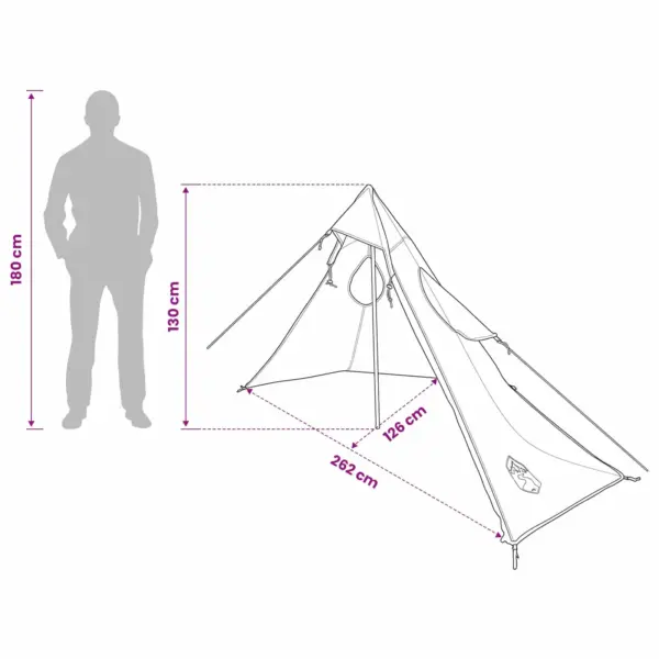 2-in-1 vihmakeep ja varjualune kapuutsiga, sinine, 262 x 126 x 130 cm – 12