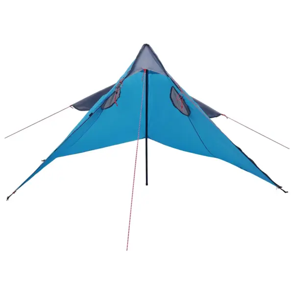 2-in-1 vihmakeep ja varjualune kapuutsiga, sinine, 262 x 126 x 130 cm – 4