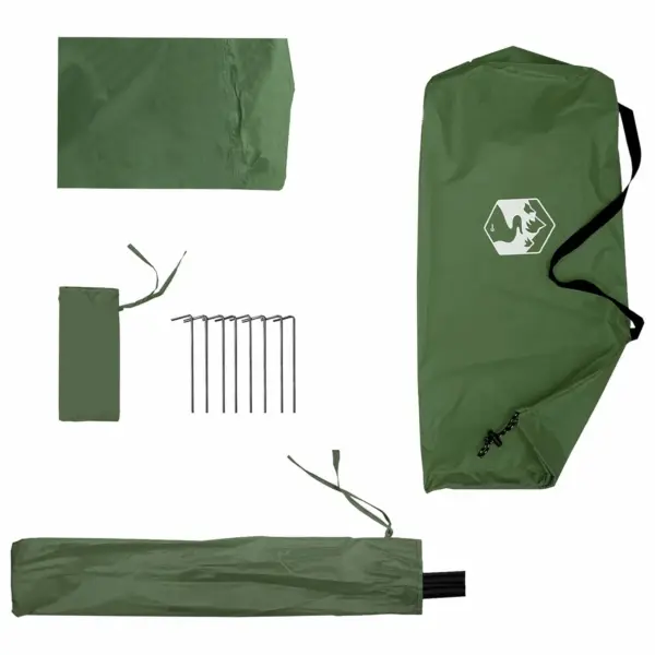 2-in-1 vihmakeep-poncho ja varjualune kapuutsiga, roheline, 262 x 126 x 130 cm – 8