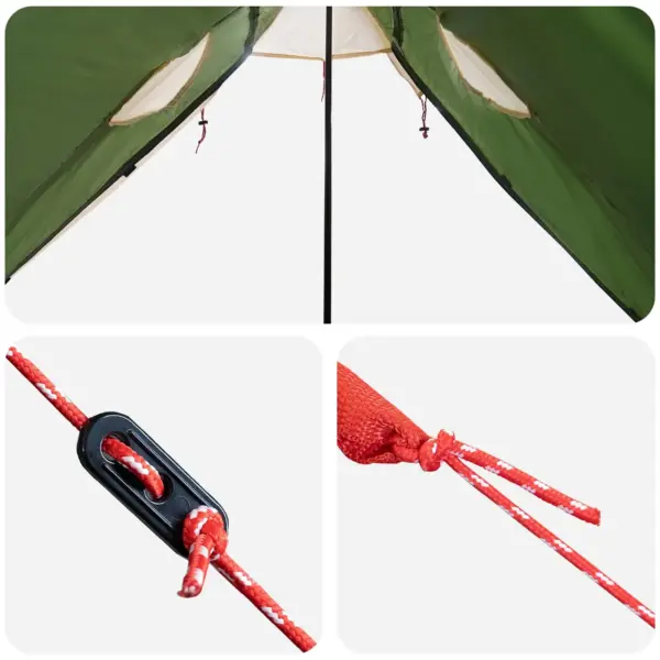 2-in-1 vihmakeep-poncho ja varjualune kapuutsiga, roheline, 262 x 126 x 130 cm – 9