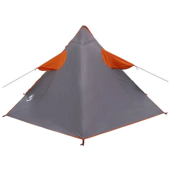 2-in-1 vihmaponcho ja varjualune kapuutsiga, hall/oranž, 262 x 126 x 130 cm – 6