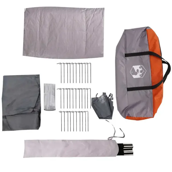 2-kohaline veekindel A-raamiga matkatelk, hall, 210 x 150 x 120 cm – 13
