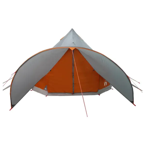 Pere teepee telk varikatusega, 3-kohaline, hall ja oranž, 312 x 312 x 197 cm – 5