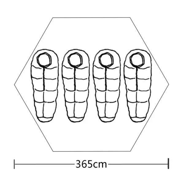4-kohaline kamuflaaž matkatelk UV-kaitsega, 300 x 200 cm – 6