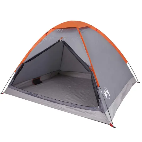Veekindel matkatelk 4 inimesele, kuppeltelk, hall ja oranž, 240 x 210 x 126/132 cm – 3