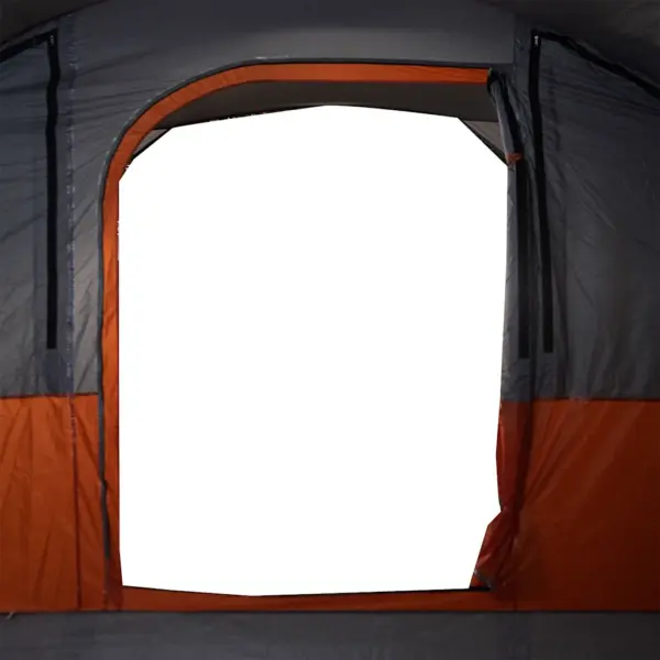 5-kohaline tunneltelk verandaga, hall ja oranž, PU-kattega polüester, 486 x 320 x 210 cm – 10