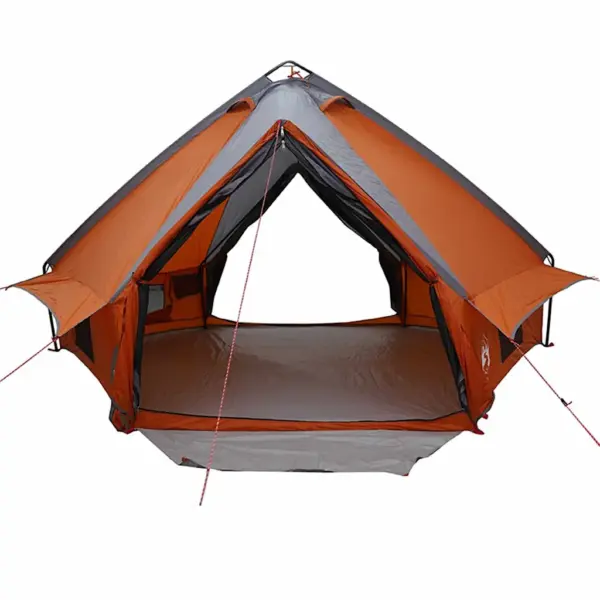6-kohaline teepee telk, hall ja oranž, 431 x 366 x 185 cm, veekindel polüester – 5