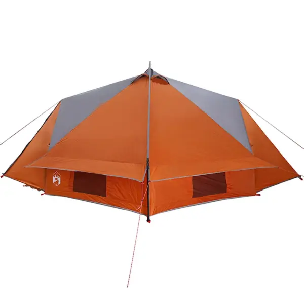 6-kohaline teepee telk, hall ja oranž, 431 x 366 x 185 cm, veekindel polüester – 6