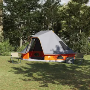 6-kohaline tipi telk E-portiga, hall ja oranž, taft, 466 x 310 x 240 cm