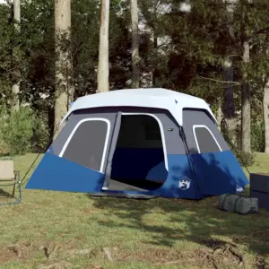 Kiirvabastusega peretelk LED-valgustusega, 6-kohaline, sinine, 344 x 282 x 212 cm