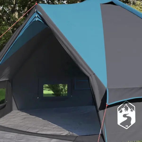 6-kohaline teepee telk, sinine ja hall, 431 x 366 x 185 cm, 185T polüester – 3