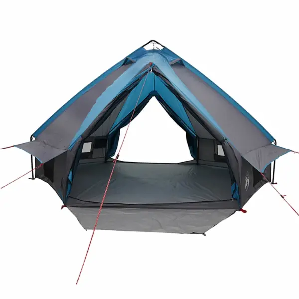 6-kohaline teepee telk, sinine ja hall, 431 x 366 x 185 cm, 185T polüester – 5