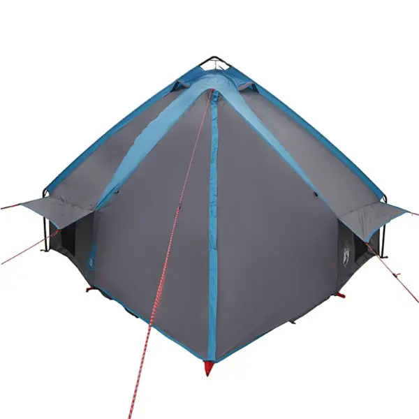 6-kohaline teepee telk, sinine ja hall, 431 x 366 x 185 cm, 185T polüester – 7