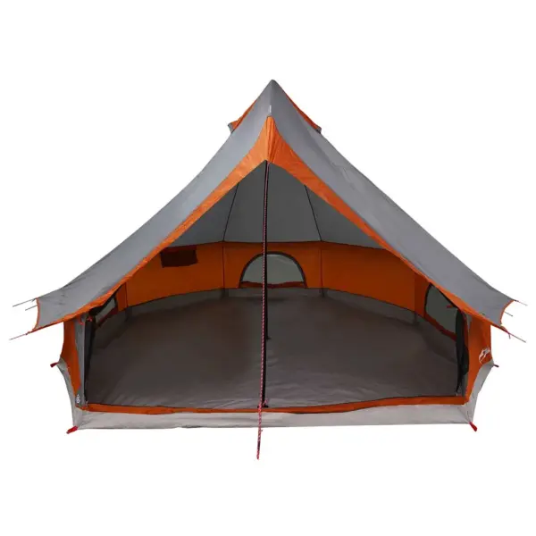 8-kohaline tipi pere telk varikatusega, hall ja oranž, taft, 400 x 346 x 250 cm – 4