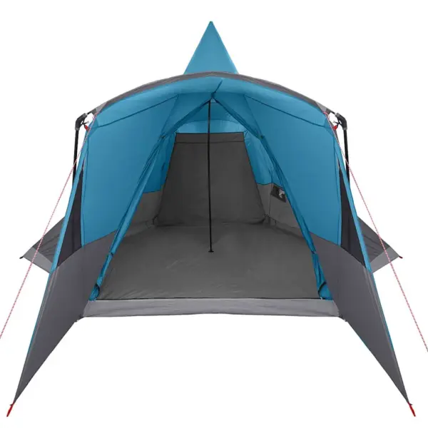 8-kohaline teepee telk katusega, sinine 185T polüester, 720 x 465 x 295 cm – 5