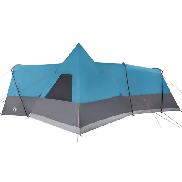8-kohaline teepee telk katusega, sinine 185T polüester, 720 x 465 x 295 cm – 7