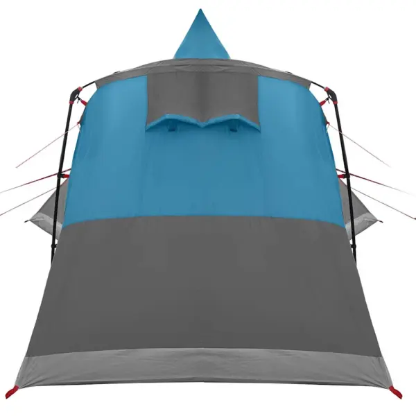 8-kohaline teepee telk katusega, sinine 185T polüester, 720 x 465 x 295 cm – 8