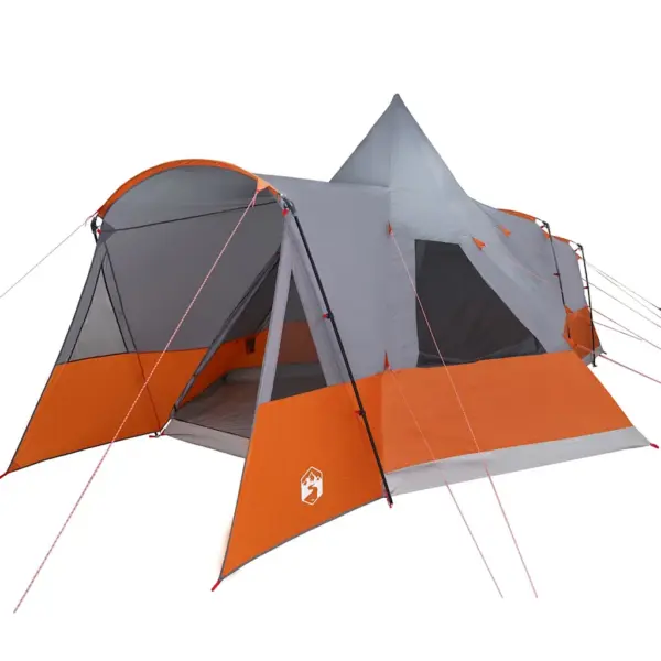 8-kohaline teepee-telk, hall ja oranž, 720 x 465 x 295 cm – 2