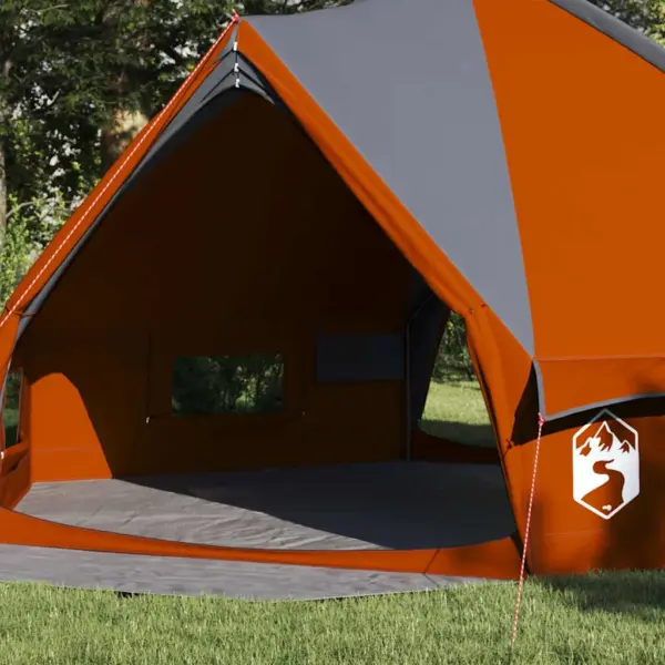 8-kohaline tipitelk halli ja oranži 185T polüestrist, 490 x 410 x 210 cm – 3