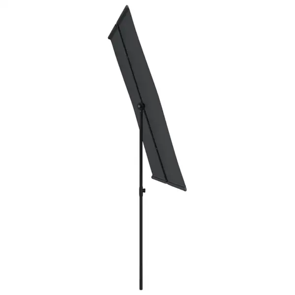 Lame aia päikesevari alumiiniumpostiga, 200 x 150 cm, must – 5
