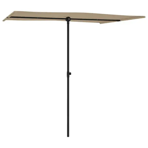 Lame aia päikesevari alumiiniumpostiga, pruunikashall, 200 x 150 cm – 3