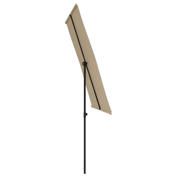Lame aia päikesevari alumiiniumpostiga, pruunikashall, 200 x 150 cm – 5