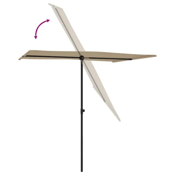 Lame aia päikesevari alumiiniumpostiga, pruunikashall, 200 x 150 cm – 6