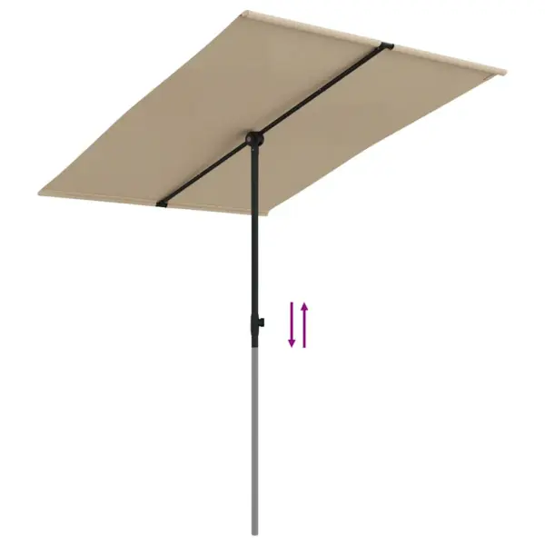 Lame aia päikesevari alumiiniumpostiga, pruunikashall, 200 x 150 cm – 7