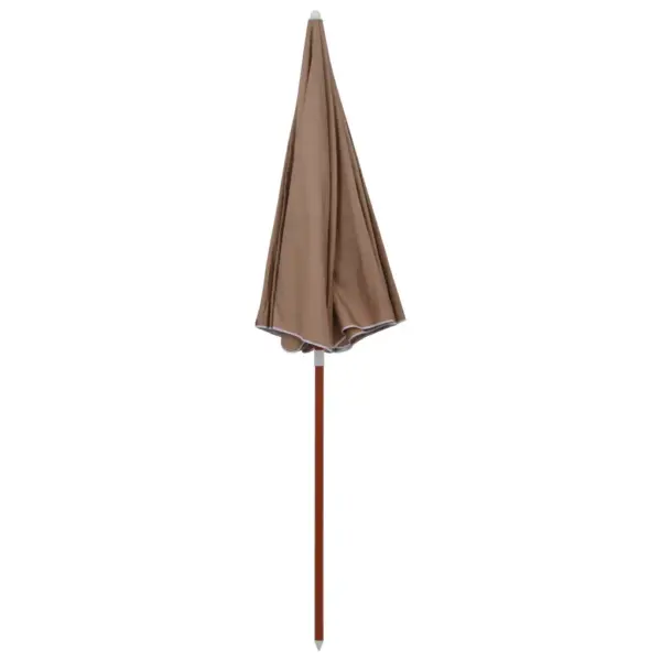 Aia päikesevari UV- ja veekindel, teraspostiga, pruunikashall, ø 210 cm, kaar 240 cm – 2