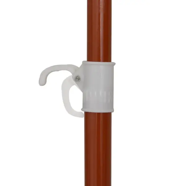 Aia päikesevari UV- ja veekindel, teraspostiga, pruunikashall, ø 210 cm, kaar 240 cm – 3