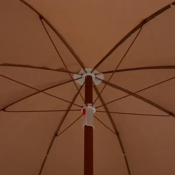 Aia päikesevari UV- ja veekindel, teraspostiga, pruunikashall, ø 210 cm, kaar 240 cm – 4
