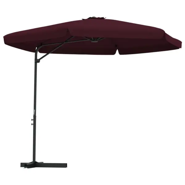 Aia päikesevari vändamehhanismiga, 300 cm, bordoopunane, teraspostiga ristalusel - 2